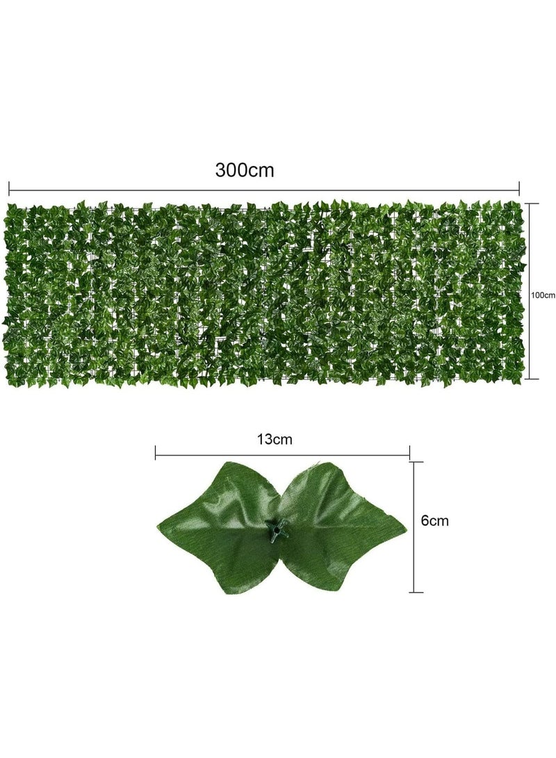 GOGOGO 1x3 Meter Privacy Garden Fence Wall Artificial Plants Hedge Screening Roll Faux Ivy Leaf Vine Decoration For Backyard Outdoor UV Sunlight Protection In Garden Home Balcony Decor - Image 2