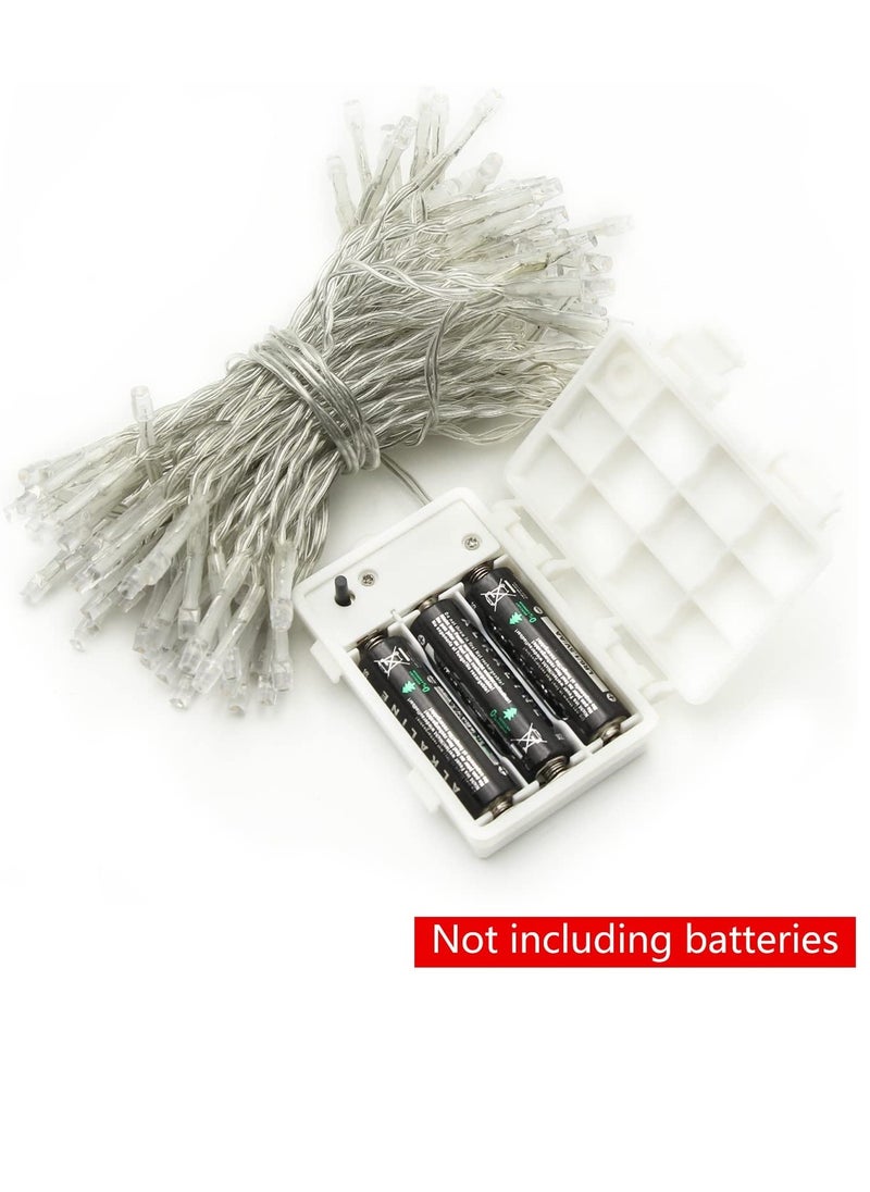 PAMEER - Warm White AA Battery Powered LED String Lights 5mtr 30 LEDs String Lights for Christmas EID Ramadan Xmas Tree Diwali Home Wedding Decorations 2 Modes and ON OFF Button at Battery Box - Image 1