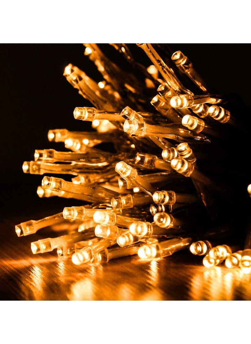 PAMEER - Warm White AA Battery Powered LED String Lights 5mtr 30 LEDs String Lights for Christmas EID Ramadan Xmas Tree Diwali Home Wedding Decorations 2 Modes and ON OFF Button at Battery Box - Image 1