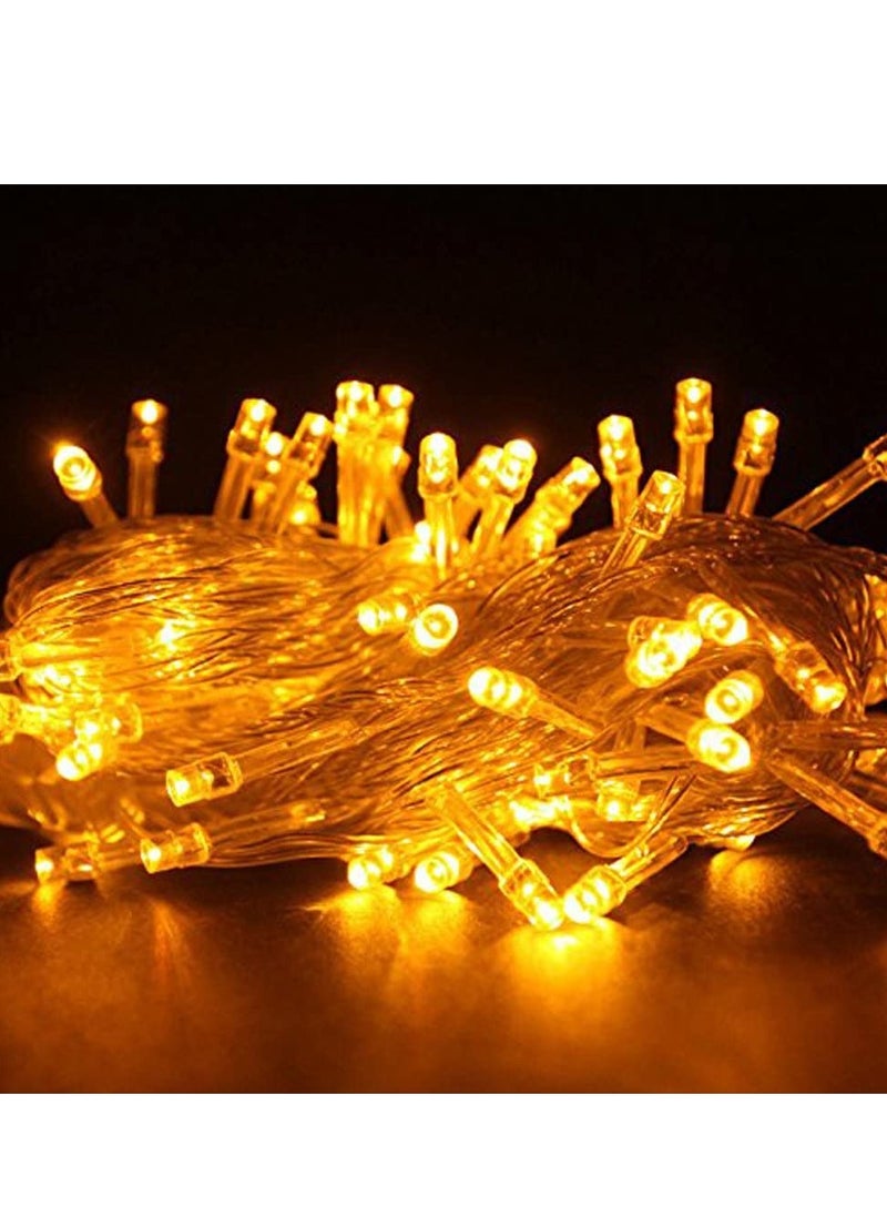 PAMEER - Warm White AA Battery Powered LED String Lights 5mtr 30 LEDs String Lights for Christmas EID Ramadan Xmas Tree Diwali Home Wedding Decorations 2 Modes and ON OFF Button at Battery Box - Image 1