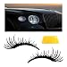 Dickno 2 PCS Car Headlight Eyelash Stickers Cute Fake Eyelash Bumper Window Decal Waterproof Auto Body Sticker Universal Vehicle Exterior Decoration Accessories for Car SUV Truck Black - Image 2