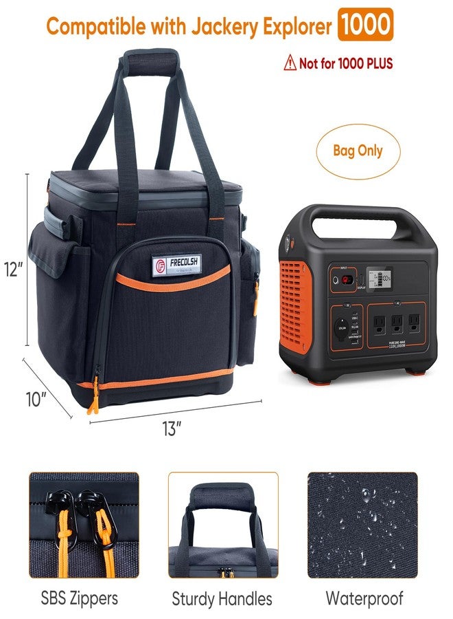 FRECOLSH Travel Carrying Case Compatible with Jackery Explorer 1000, Portable Power Station Storage Case with Waterproof Base and Bag for Jackery Accessories, Solar Generator, Only - Image 3
