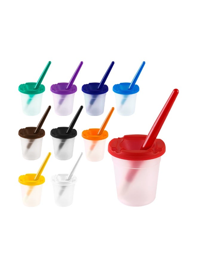 1 Set Children's Paint Cleaning Cups Reusable Pen Washing Bucket Multifunctional Paint Mixing Cup Painting Tools Brush Children - Image 1