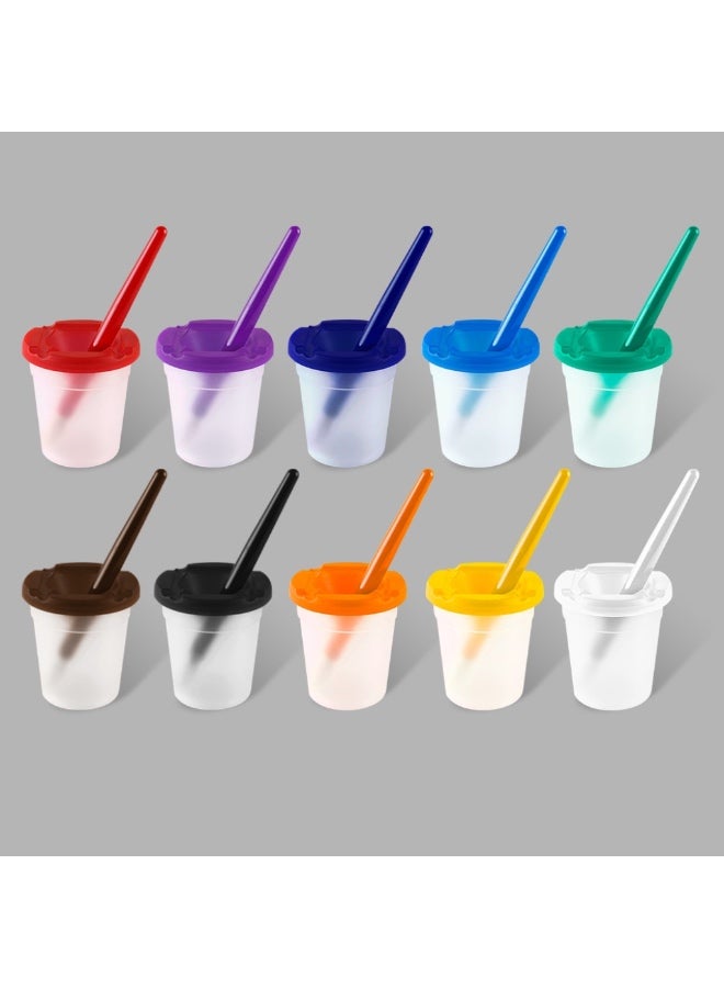 1 Set Children's Paint Cleaning Cups Reusable Pen Washing Bucket Multifunctional Paint Mixing Cup Painting Tools Brush Children - Image 2