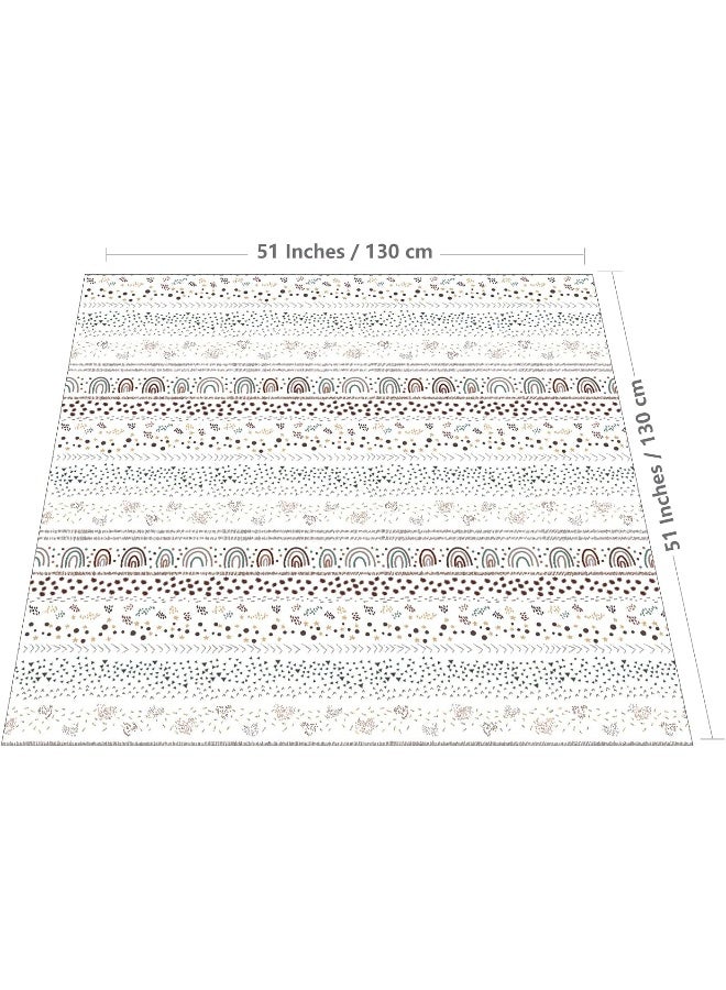 Womumon WOMUMON Splat Mat for Under High Chair/Arts/Crafts, Washable Spill Mat Waterproof Anti-Slip Floor Protector Splash Mat, Messy Mat and Table Cloth - Image 2