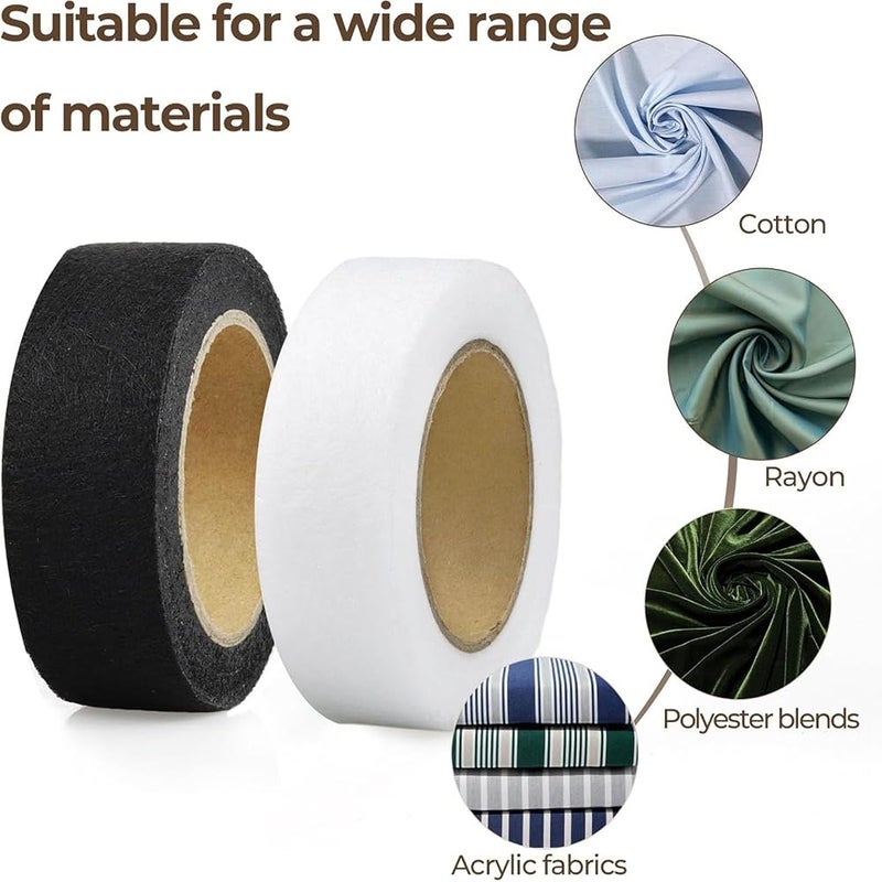 UedjSHgd Hemming Tape, 2 Rolls Iron on Hemming Tap, No Sewing Hemming Tape, Adhesive Fabric Fusing Tape for Pants Clothes Dresses Curtains Fabric Crafting Projects (1 INCH x 70 Yards) - Image 5