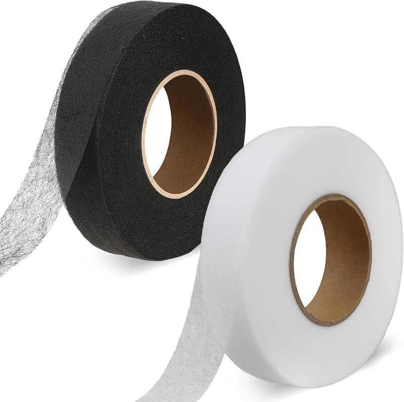 UedjSHgd Hemming Tape, 2 Rolls Iron on Hemming Tap, No Sewing Hemming Tape, Adhesive Fabric Fusing Tape for Pants Clothes Dresses Curtains Fabric Crafting Projects (1 INCH x 70 Yards) - Image 1