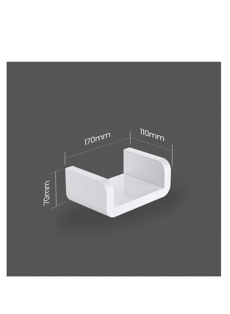 Arabest 6.6 Inch Bathroom Shelf, Self Adhesive Shelf Wall Shelf Non-Drilling, U Bathroom Organizer Display Picture Ledge Shelf for Home Decor/Kitchen/Bathroom Storage (S) (6.6”) - Image 5