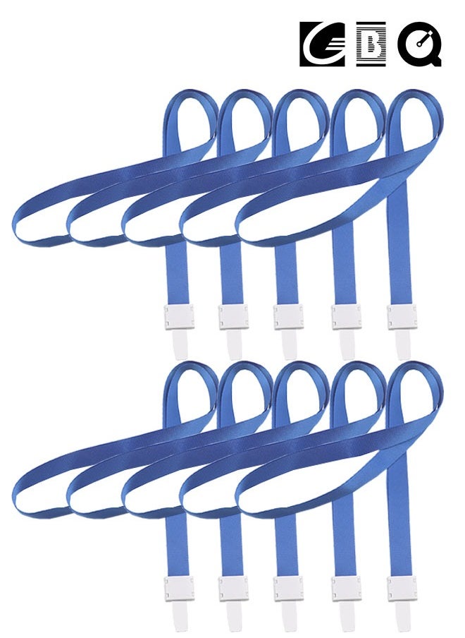 GBQ 10PCS ID Card Holder Lanyard Thickened Lanyard Plastic Card Lanyard Badge Lanyard Exhibition Label Lanyard Dark Blue  - Image 1
