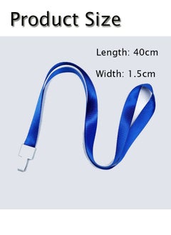 GBQ 10PCS ID Card Holder Lanyard Thickened Lanyard Plastic Card Lanyard Badge Lanyard Exhibition Label Lanyard Dark Blue  - Image 2