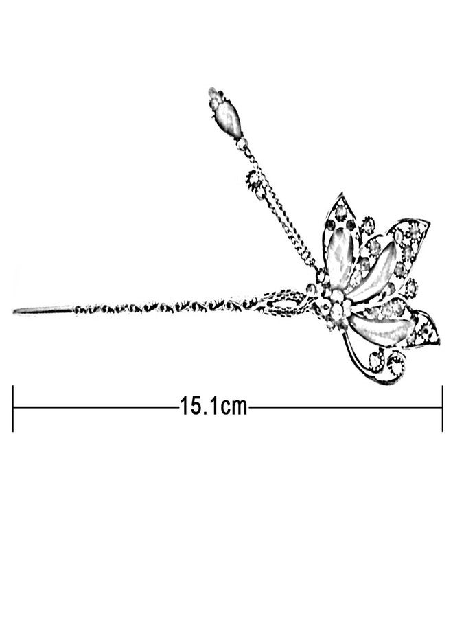 YOY Fashion Long Hair Decor Chinese Traditional Style Women Girls Hair Stick Hairpin Hair Making Accessory with Butterfly,Coffee - Image 4