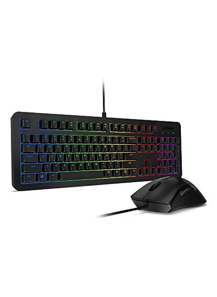 بروماس لوحة مفاتيح وماوس كومبو للألعاب KM300 RGB - باللغتين العربية والإنجليزية - Image 1