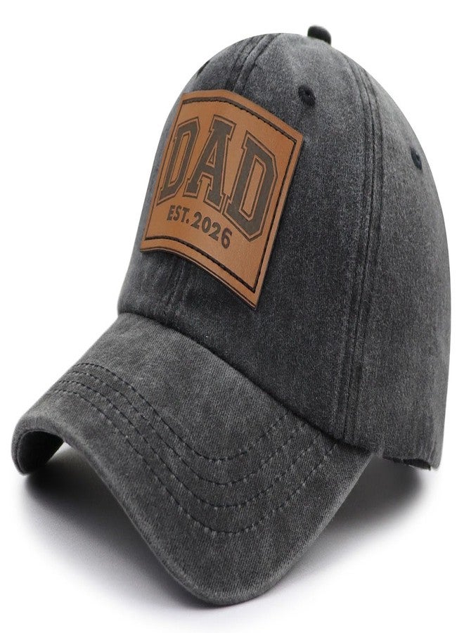 Kahhrepa Gifts for New Parents, Mom and Dad Est 2026 Baseball Cap, Baby Announcement Party Decorations Hat, Christmas Birthday Gifts for Expecting Moms Papa Mama Black - Image 2