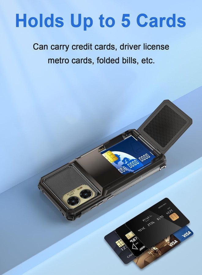 COOYA Moto G Stylus 2024 Wallet Case with 5 Credit Card Slots, G Stylus 2024 Flip Case, Back Pocket, Dual Layer, TPU Rubber Protective Hard Case Cover for Moto G Stylus - Image 3