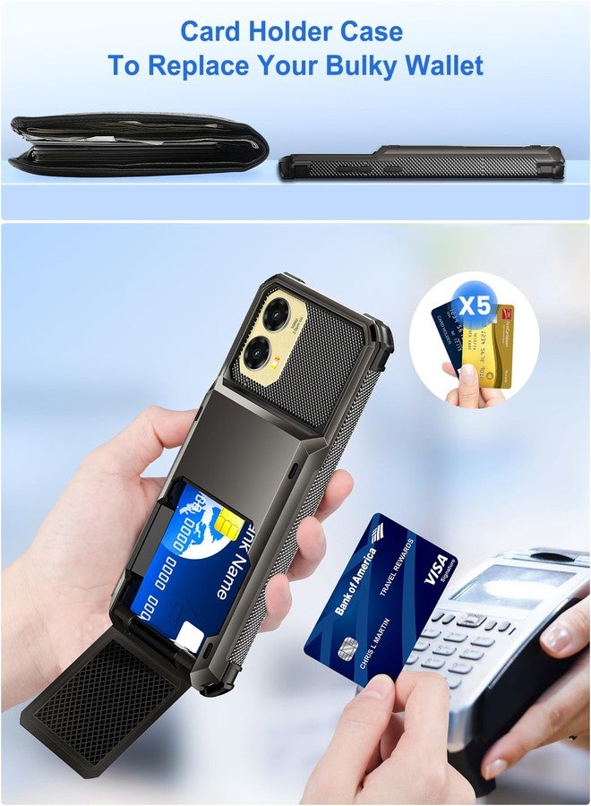 COOYA Moto G Stylus 2024 Wallet Case with 5 Credit Card Slots, G Stylus 2024 Flip Case, Back Pocket, Dual Layer, TPU Rubber Protective Hard Case Cover for Moto G Stylus - Image 4