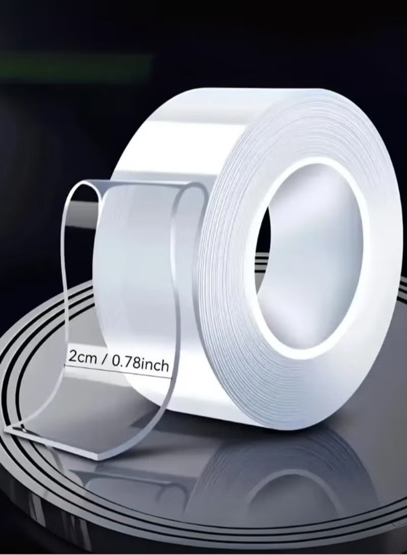 ZedPack Heavy Duty Double-Sided Mounting Tape, Removable Nano Tape for Poster Carpet Picture Hanging Strip Rug Wall Outdoor - Clear & Strong Adhesive Multipurpose Mounting Tape, Removable Adhesive Foam Tape, Transparent, Household - Image 1