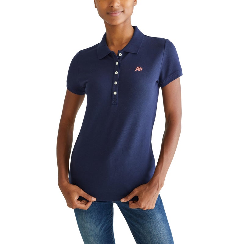 Aeropostale Aero Solid A87 Polo, Heritage Navy, S - Image 1