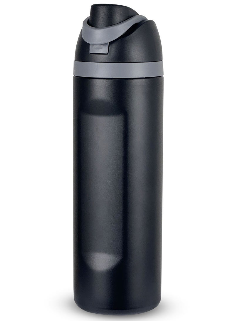 ROEIEIS Stainless Steel Water Bottle 1L | Vacuum Insulated Thermos Flask for Hot & Cold Drinks | BPA-Free, Leak-Proof with Straw | for Travel, Sports, Gym, School