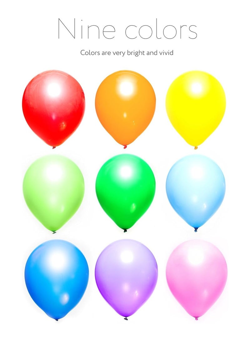 غنافوتو 100 عبوة بالونات قوس قزح، 12 بوصة، مجموعة بالونات قوس قزح، بالونات حفلات لاتكس ملونة بالحلوى، ألوان زاهية متنوعة، مصنوعة من اللاتكس القوي متعدد الألوان، إكسسوار تزيين حفلات أعياد الميلاد للأطفال، برج بالون مقوس - Image 2