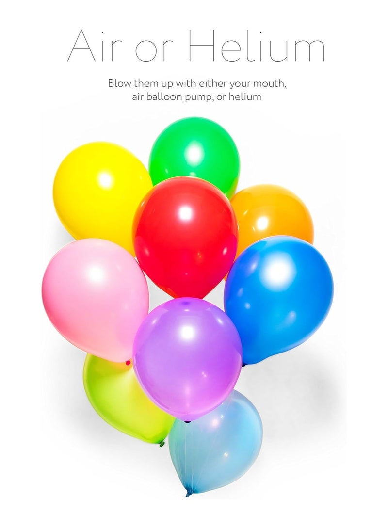 غنافوتو 100 عبوة بالونات قوس قزح، 12 بوصة، مجموعة بالونات قوس قزح، بالونات حفلات لاتكس ملونة بالحلوى، ألوان زاهية متنوعة، مصنوعة من اللاتكس القوي متعدد الألوان، إكسسوار تزيين حفلات أعياد الميلاد للأطفال، برج بالون مقوس - Image 4