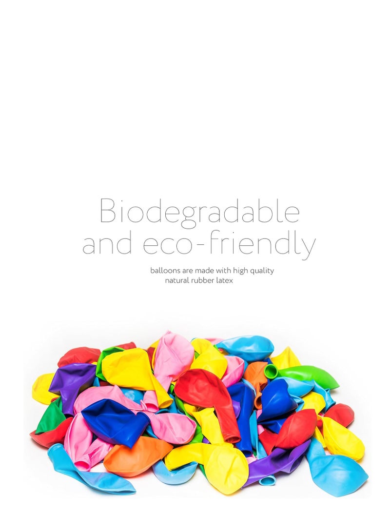 غنافوتو 100 عبوة بالونات قوس قزح، 12 بوصة، مجموعة بالونات قوس قزح، بالونات حفلات لاتكس ملونة بالحلوى، ألوان زاهية متنوعة، مصنوعة من اللاتكس القوي متعدد الألوان، إكسسوار تزيين حفلات أعياد الميلاد للأطفال، برج بالون مقوس - Image 5