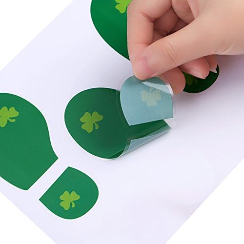Konsait Stparticks Day Decorations Konsait StPatrick Leprechaun Footprint Floor Decals Removable Shamrock Foot Stickers for Window Walls Saint Pattys Day Party Favors Supplies Decoration16 Pairs - Image 3