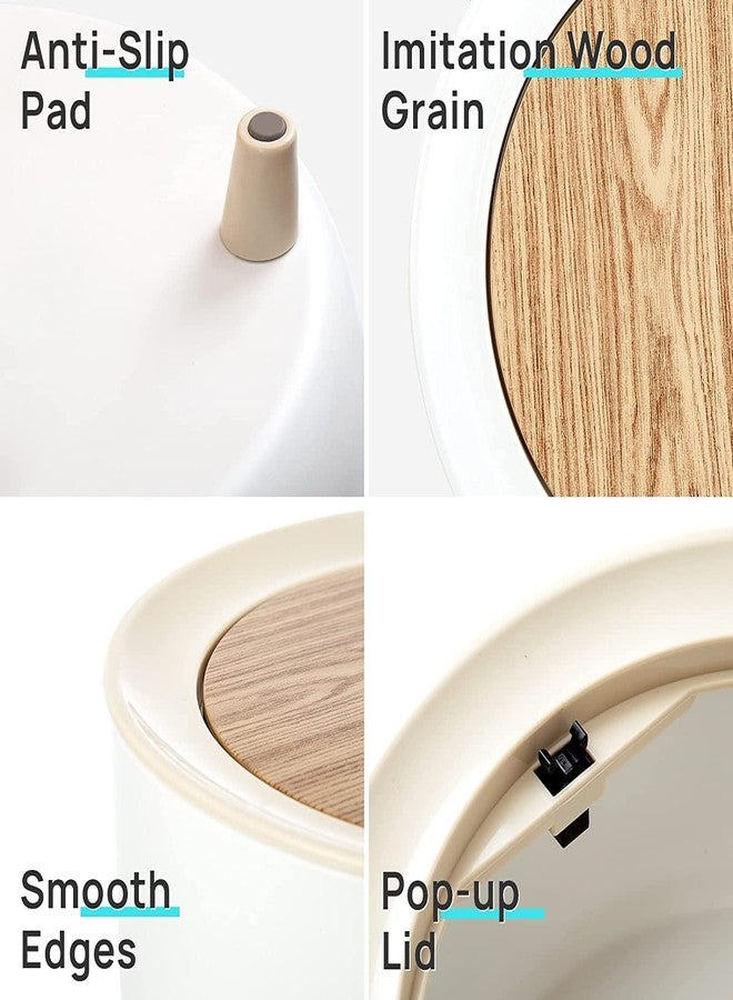MIXEN Mini Desktop Dustbin with Lid, Non-Slip Table Trash Can for Daily Waste Use - Image 4