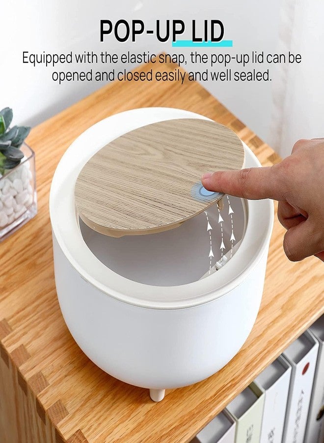 MIXEN Mini Desktop Dustbin with Lid, Non-Slip Table Trash Can for Daily Waste Use - Image 2