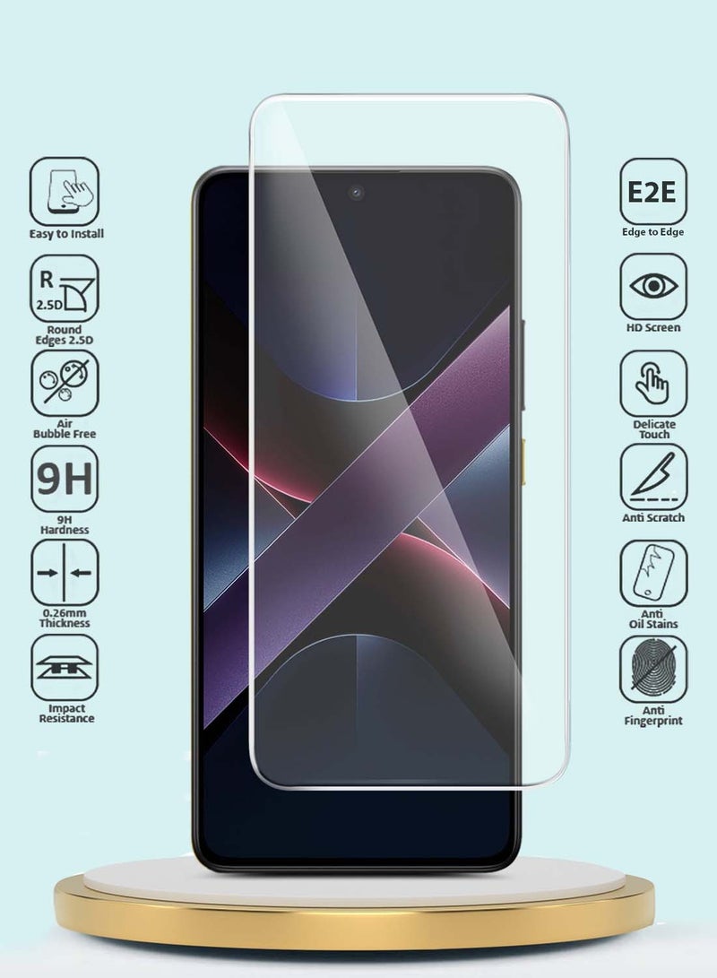 GMAX Xiaomi Poco X7 Pro 5G 2025 GMAX Premium Series Curved Edges 9H 2.5D Tempered Glass Screen Protector - Clear - Image 2