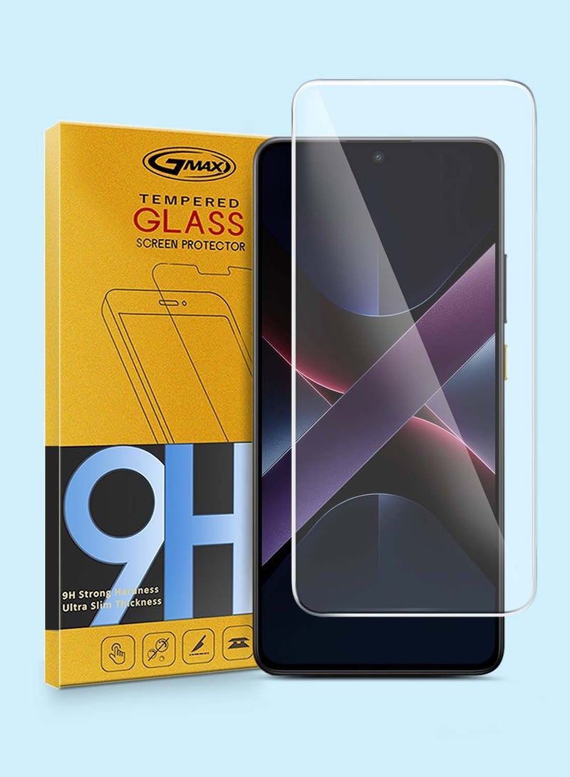 GMAX Xiaomi Poco X7 Pro 5G 2025 GMAX Premium Series Curved Edges 9H 2.5D Tempered Glass Screen Protector - Clear - Image 1
