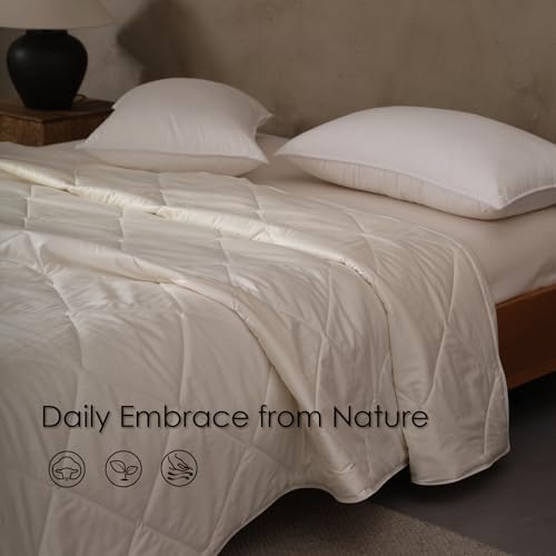 EP Mode Light Weight Wool Comforter for Summer, Purely Natural Duvet Insert, 100% Australian Wool Filling (150GSM, Size King) - Image 2