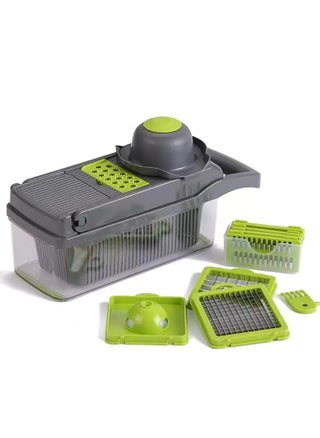 Vegetable Chopper, 14 in 1 Vegetable Slicer Dicer with 7 Stainless Stee Blades and Peeler, Vegetable Cutter for Onion Veg Garlic Potato Salad Mini Dicer Chopper. - pzsku/ZD9A61CC3BBF505E6E5FFZ/45/_/1699813105/cbd86cb6-4052-4a65-8919-3667ceeba6c1