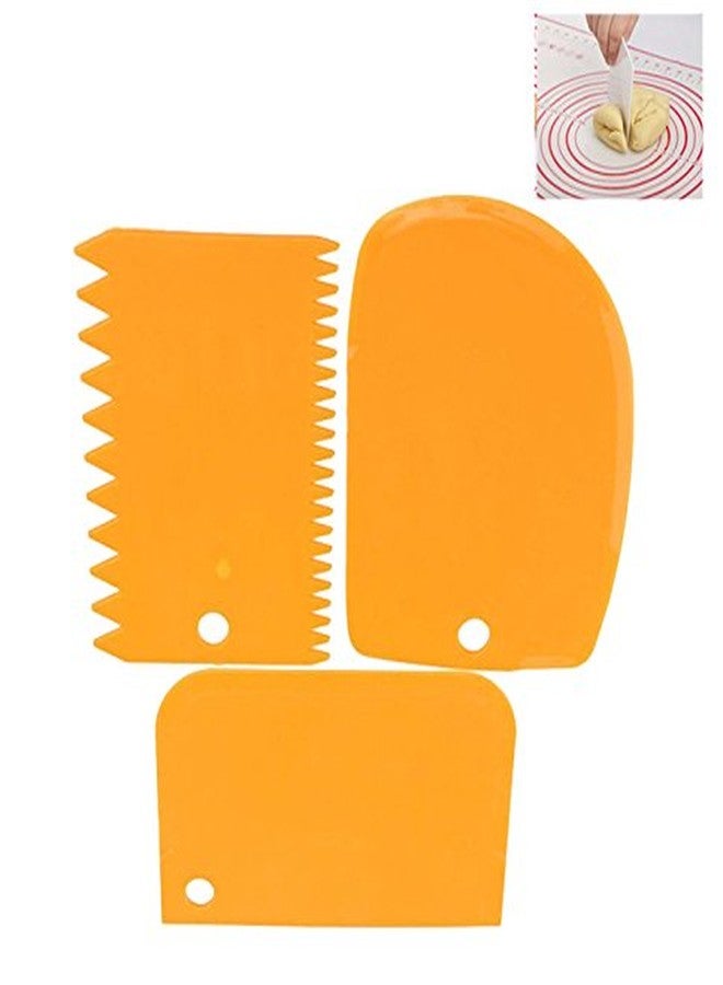Futaba Cake decorating scraper Baking Tools - 3 Pcs - Orange - Image 4