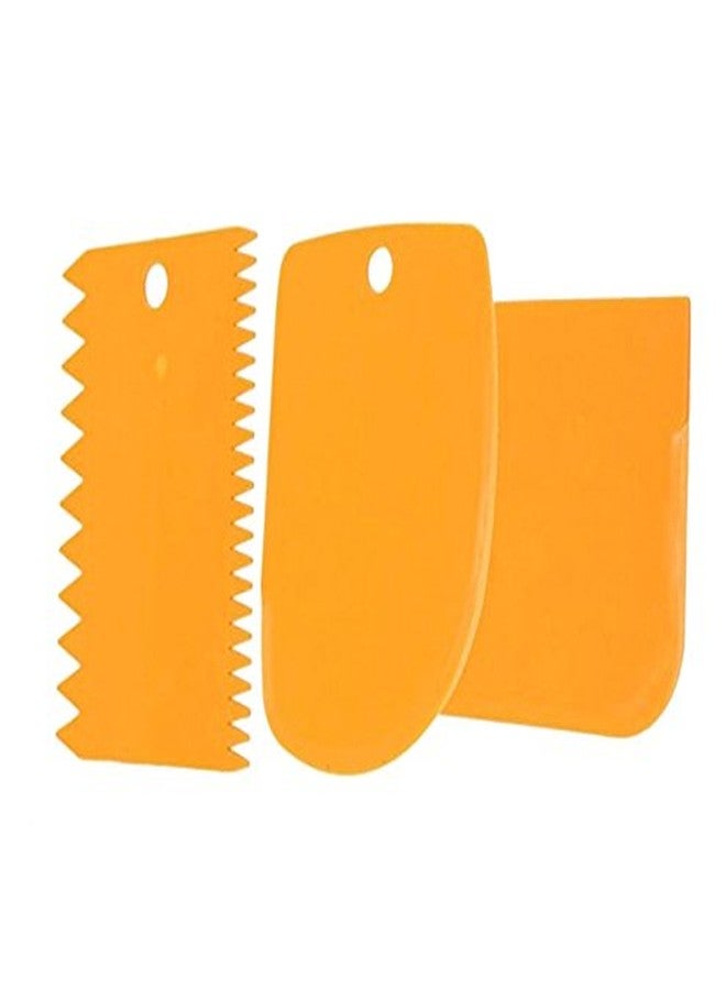 Futaba Cake decorating scraper Baking Tools - 3 Pcs - Orange - Image 2