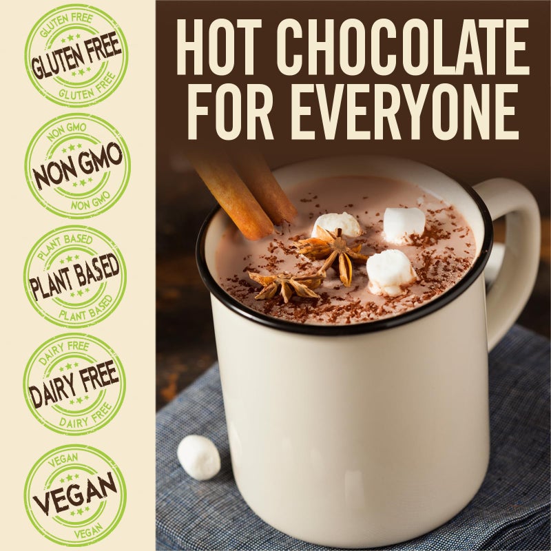 Castle Kitchen Pumpkin Spice Hot Chocolate (14 oz)-Dairy Free, Vegan Hot Cocoa Mix made With Decadent Dark Chocolate and Natural Flavors-Just Add Water-Unique Fall Flavor With No Artificial Sweeteners - Image 2