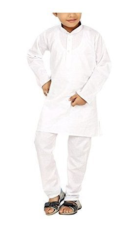 Royal Kurta Royal 100% Cotton Kurta Pyjama Set For Kids (White) - Image 4