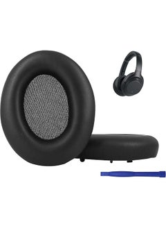 وسائد أذن بديلة احترافية متوافقة مع سماعات الرأس Sony Wh 1000Xm3 فوق الأذن مع عزل الضوضاء من مادة البروتين وسائد أذن من الإسفنج الذكي باللون الأسود