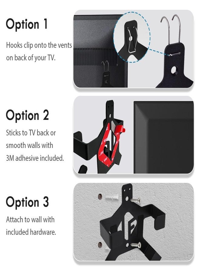 IFCASE Wall/Under Desk/Back of TV Mount Compatible with All Apple TV Generations (Including All 4K Models) (Black) - Image 5