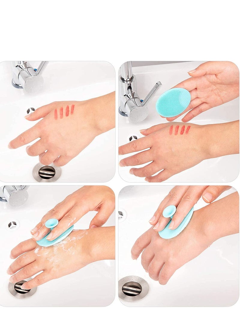 Generic - Face Scrubber Soft Silicone Facial Cleansing Brush Exfoliator Blackhead Acne Pore Pad Cradle Cap Wash for Deep Cleaning Care for Sensitive Delicate Dry Skin 4 Pack - Image 1