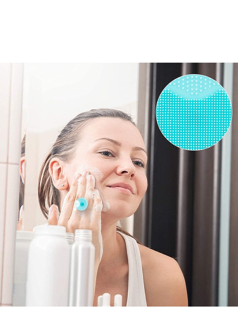 Generic - Face Scrubber Soft Silicone Facial Cleansing Brush Exfoliator Blackhead Acne Pore Pad Cradle Cap Wash for Deep Cleaning Care for Sensitive Delicate Dry Skin 4 Pack - Image 1