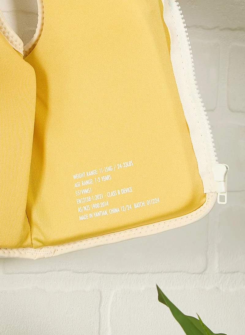 SUNNY LIFE Kids Swim Vest 1-2 Sid The Seagull Mustard Stripe
