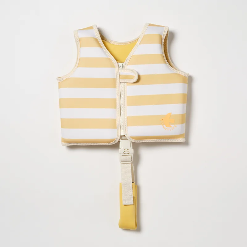 SUNNY LIFE Kids Swim Vest 1-2 Sid The Seagull Mustard Stripe