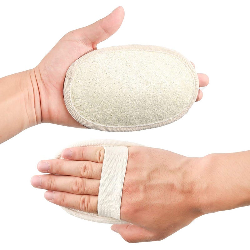 Brushman Exfoliating Loofah Sponge Pads, Large Natural Loofah and Terry Cloth Materials, Loofa Sponge Scrubber Body Glove Close Skin for Men and Women, Perfect for Bath Spa and Shower - Image 5