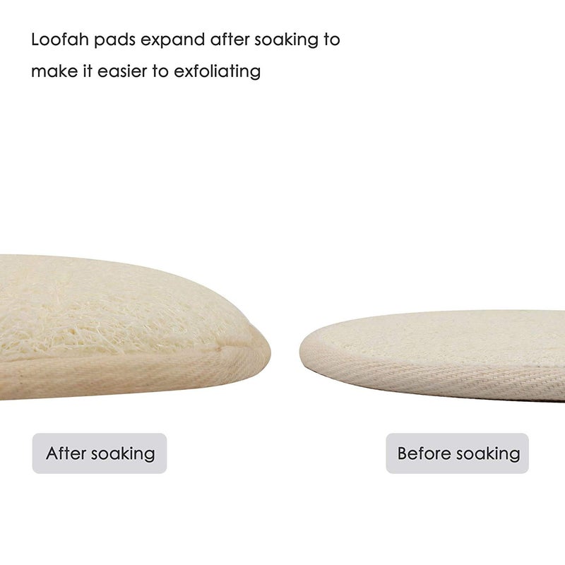 Brushman Exfoliating Loofah Sponge Pads, Large Natural Loofah and Terry Cloth Materials, Loofa Sponge Scrubber Body Glove Close Skin for Men and Women, Perfect for Bath Spa and Shower - Image 4