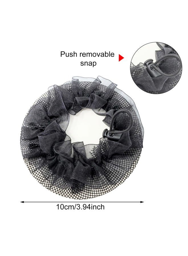 HONBAY 6PCS Elastic Mesh Bun Cover Reusable Ballet Hair Nets Elastic Edge Mesh Hair Accessories for Dancer Bank Clerk Nurse Skating or Gymnastics Performance - Image 2