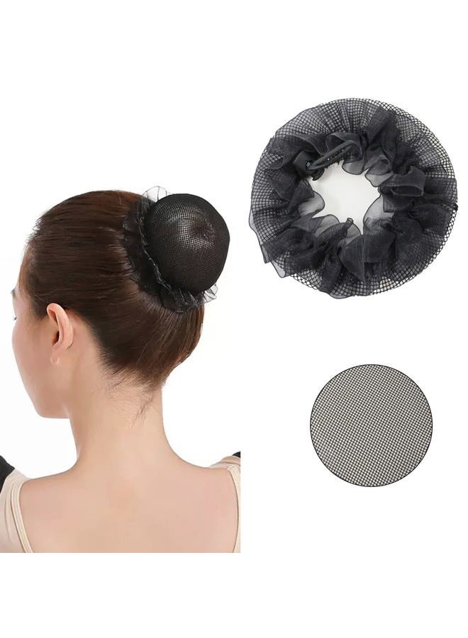 HONBAY 6PCS Elastic Mesh Bun Cover Reusable Ballet Hair Nets Elastic Edge Mesh Hair Accessories for Dancer Bank Clerk Nurse Skating or Gymnastics Performance - Image 3