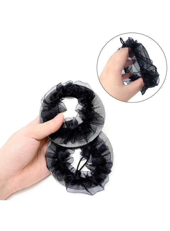 HONBAY 6PCS Elastic Mesh Bun Cover Reusable Ballet Hair Nets Elastic Edge Mesh Hair Accessories for Dancer Bank Clerk Nurse Skating or Gymnastics Performance - Image 4