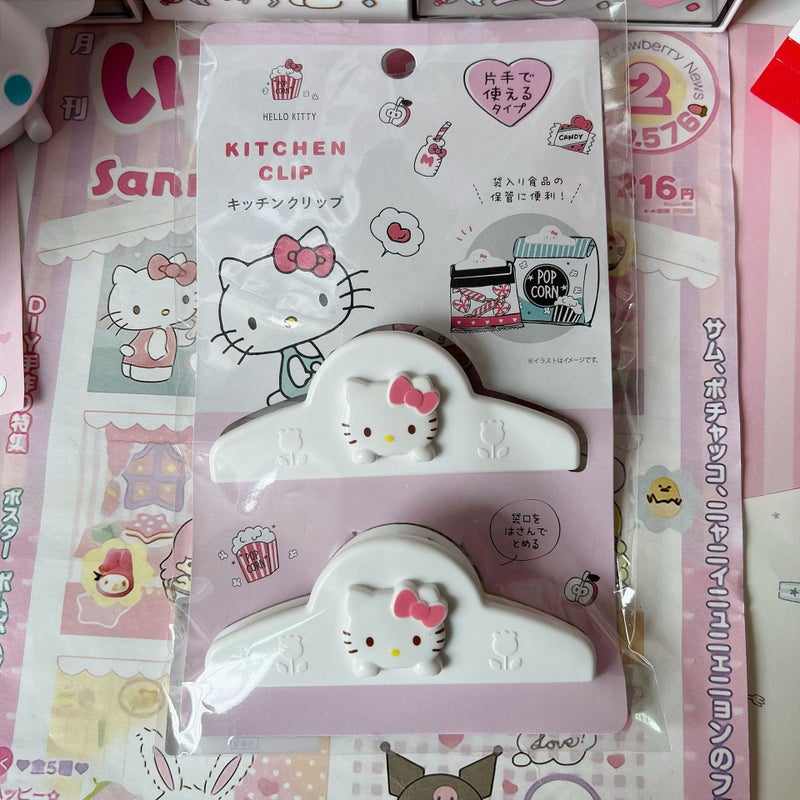 Authentic Melody Melody Snack Clip Moisture-Proof Magnet Sealing Clip Magnetic Refrigerator Bill Clip Female Sealing Clip(KT medium [2 pieces] non-magnetic) - Image 1