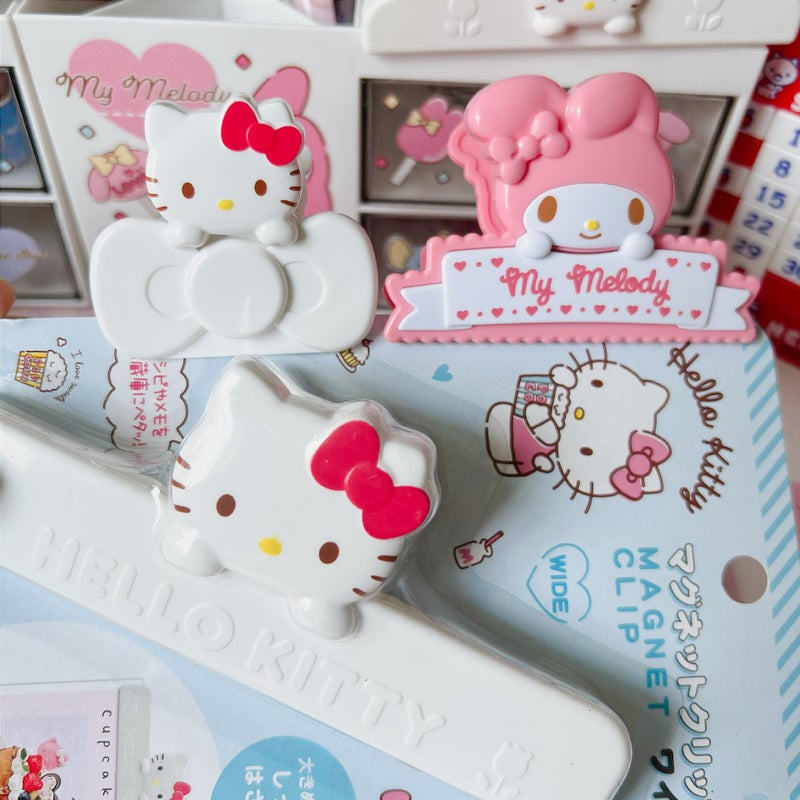Authentic Melody Melody Snack Clip Moisture-Proof Magnet Sealing Clip Magnetic Refrigerator Bill Clip Female Sealing Clip(KT medium [2 pieces] non-magnetic) - Image 4