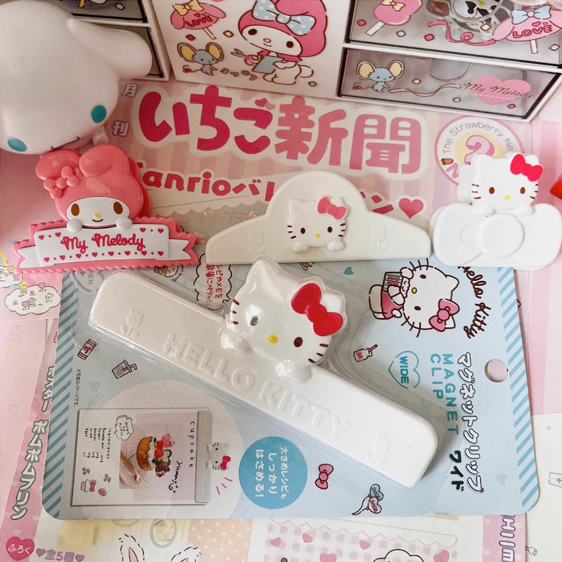 Authentic Melody Melody Snack Clip Moisture-Proof Magnet Sealing Clip Magnetic Refrigerator Bill Clip Female Sealing Clip(KT medium [2 pieces] non-magnetic) - Image 3